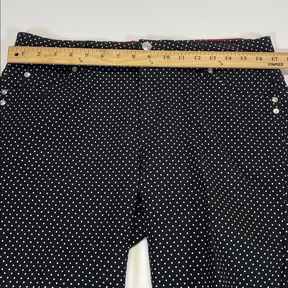 Sabrina Lauren Bermuda Polka Dot Shorts Black White Womens Plus 16W - Picture 6 of 8